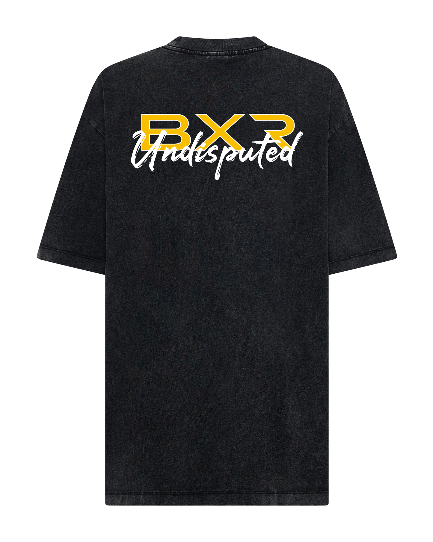 Undisputed Mentality Oversized Black Tee - White/Yellow