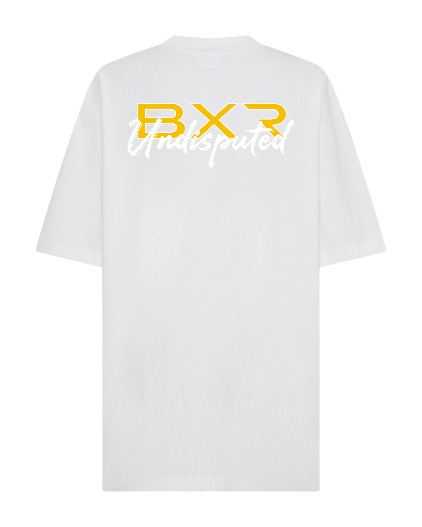 Undisputed Mentality Oversized White Tee - White/Yellow