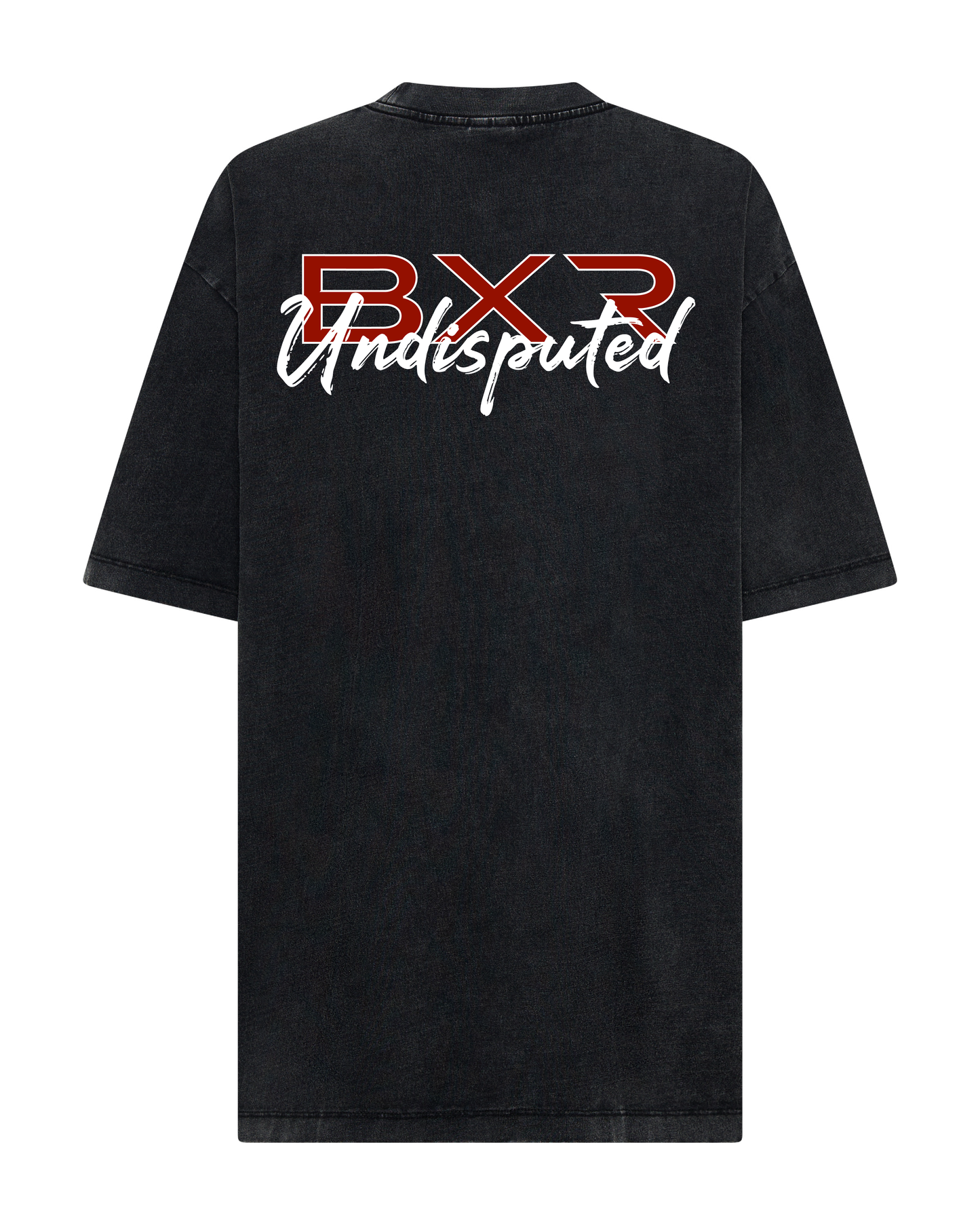 Undisputed Mentality Oversized Black Tee - White/Red
