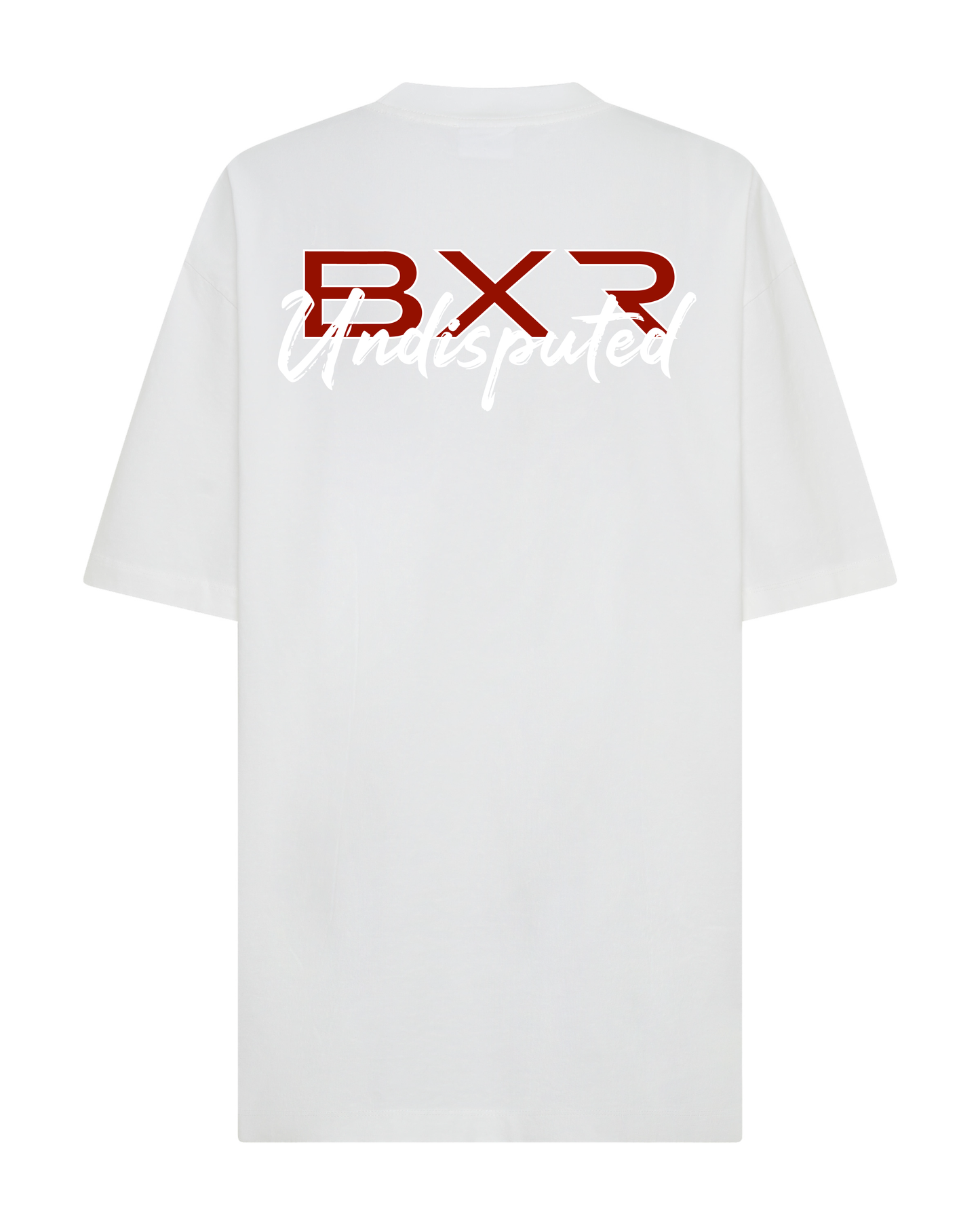 Undisputed Mentality Oversized White Tee - White/Red