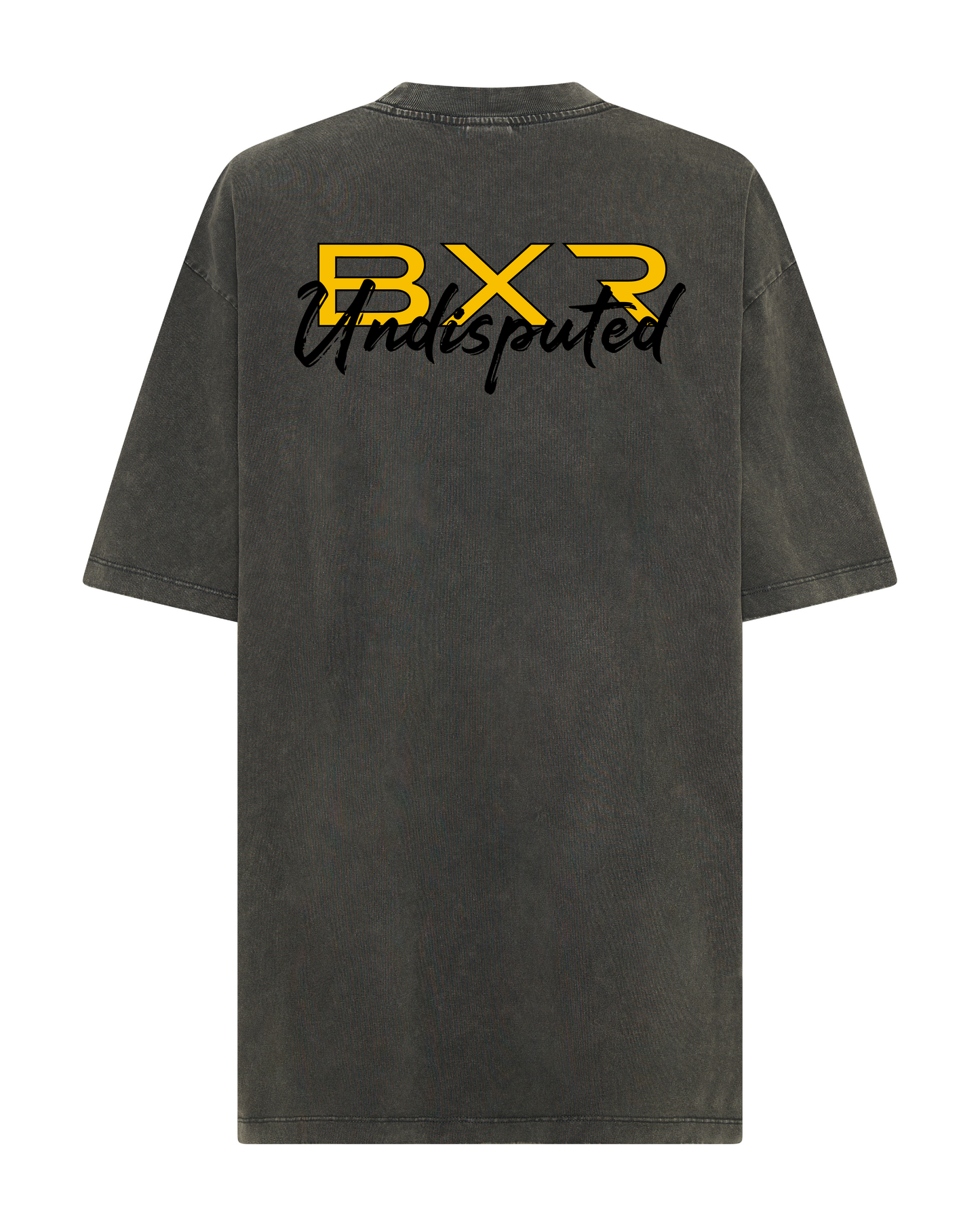 Undisputed Mentality Oversized Grey Tee - Black/Yellow
