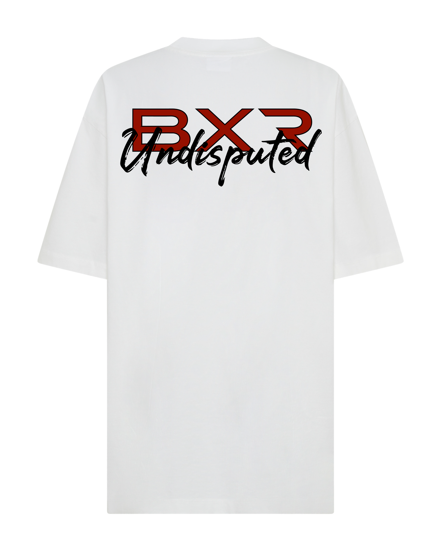 Undisputed Mentality Oversized White Tee - Red/Black