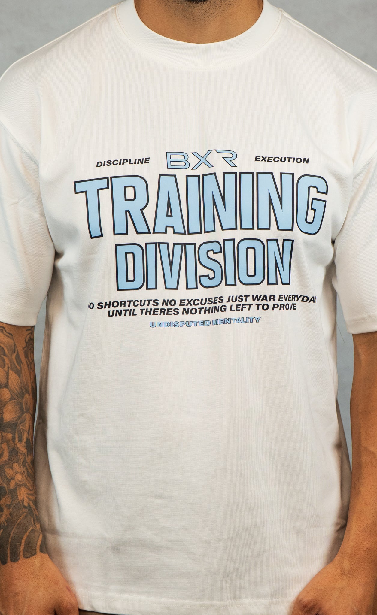 Training Division White Tee - Blue/Black