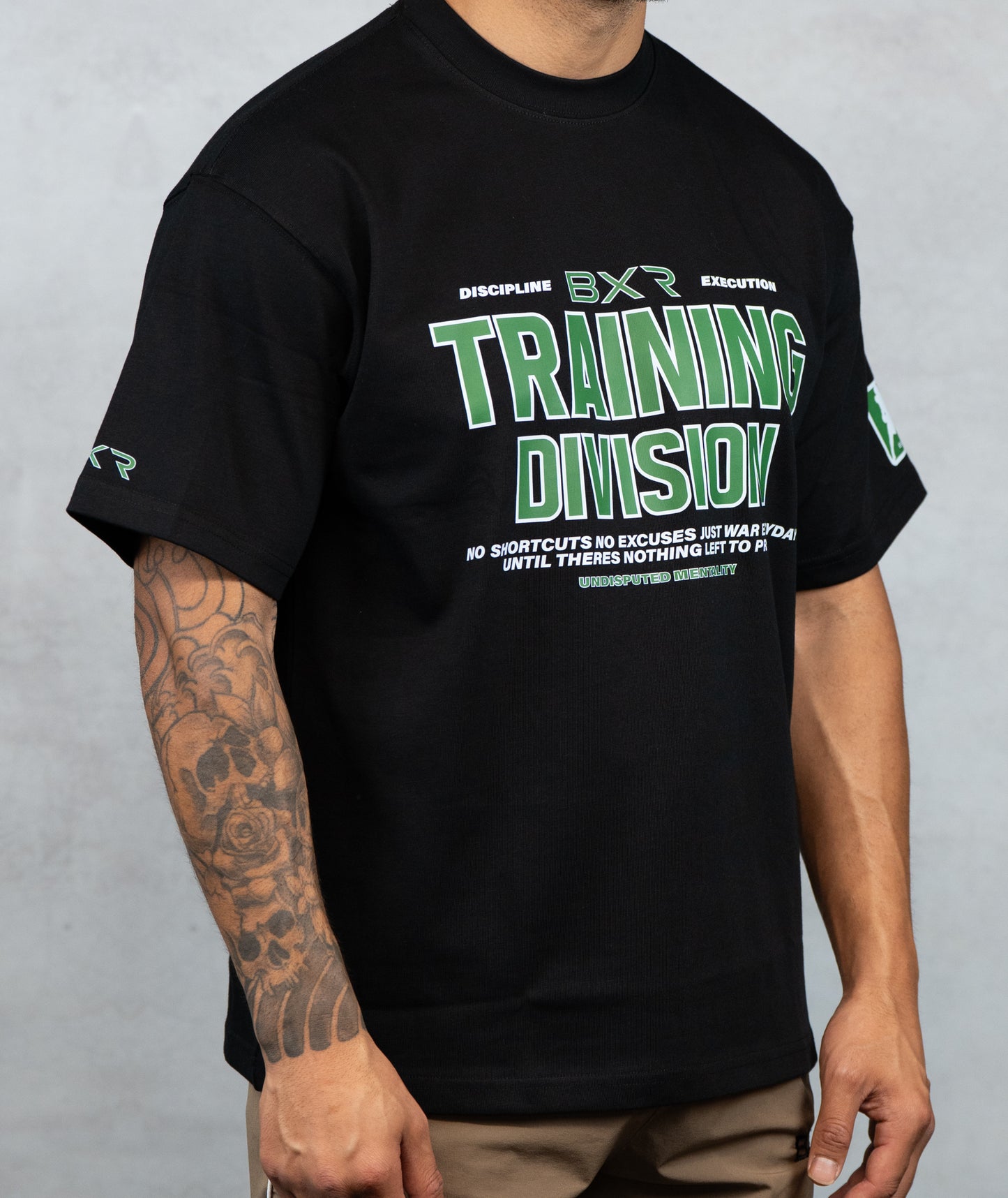 Training Division Black Tee - Green/White