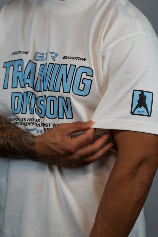 Training Division White Tee - Blue/Black