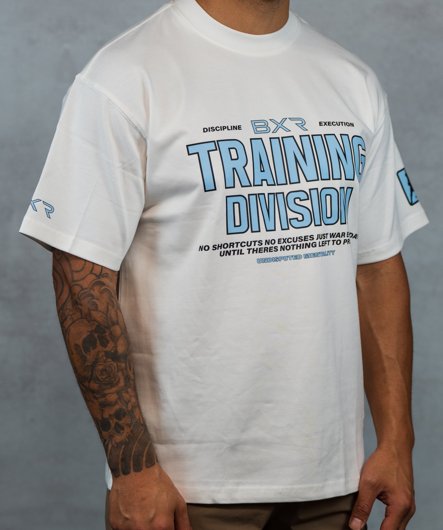 Training Division White Tee - Blue/Black