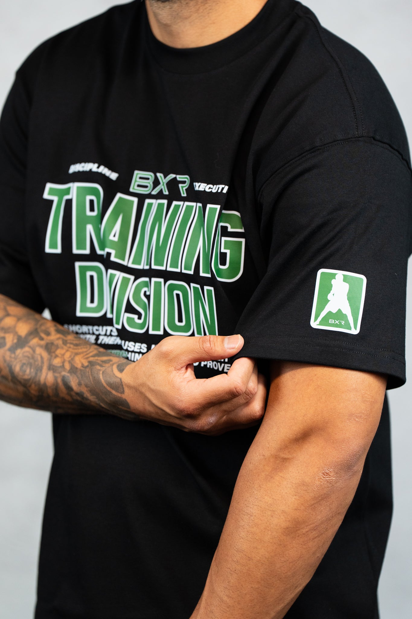 Training Division Black Tee - Green/White