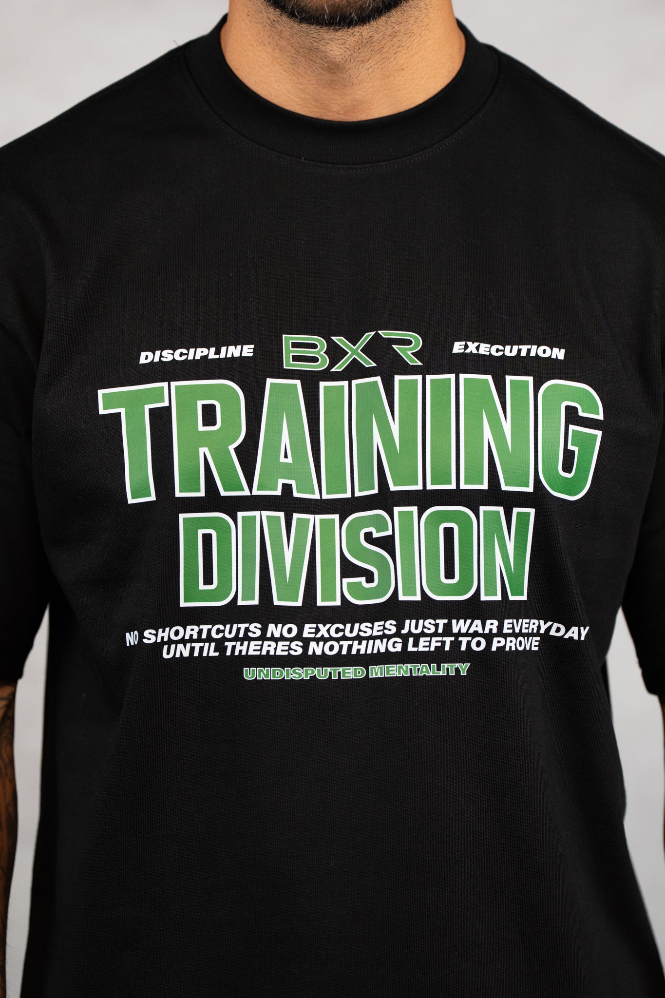 Training Division Black Tee - Green/White