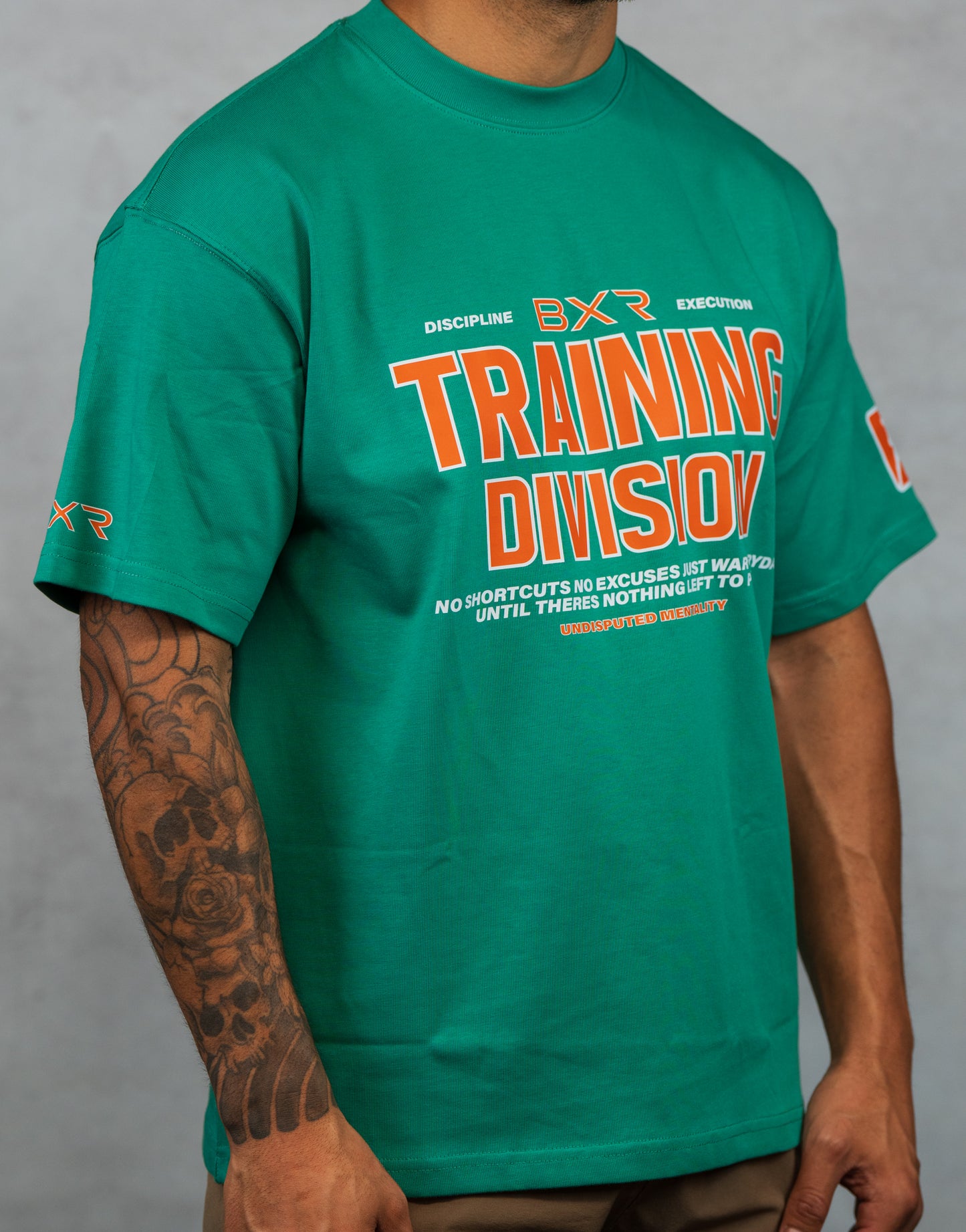 Training Division Green Tee - Orange/White
