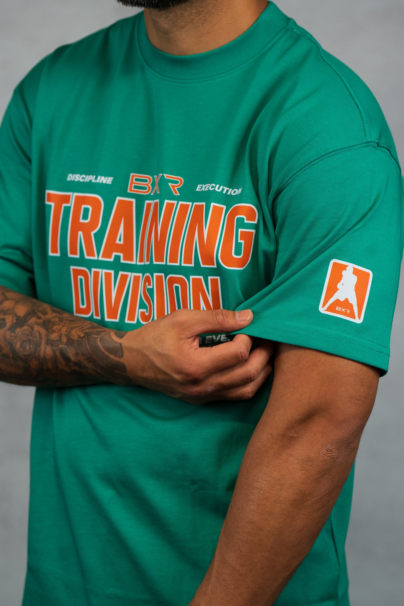 Training Division Green Tee - Orange/White