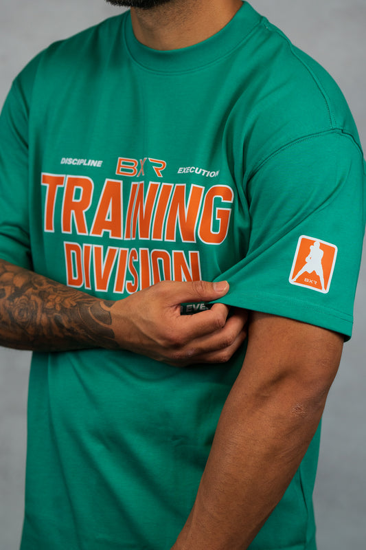 Training Division Green Tee - Orange/White