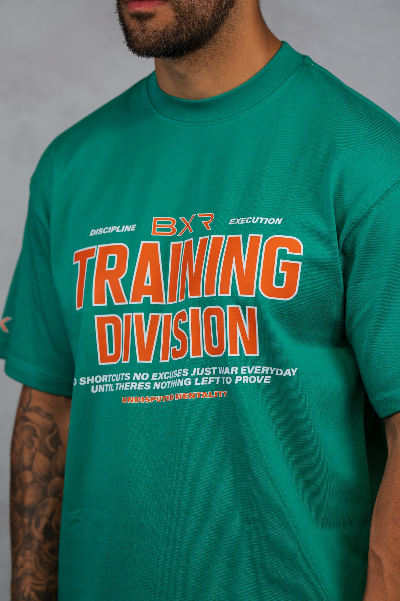 Training Division Green Tee - Orange/White