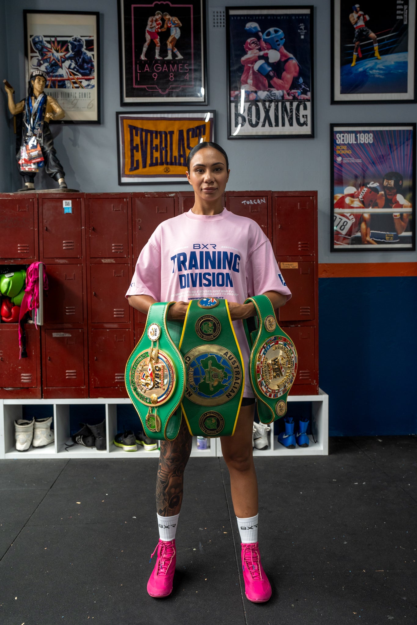 Training Division Pink Tee - Blue/White