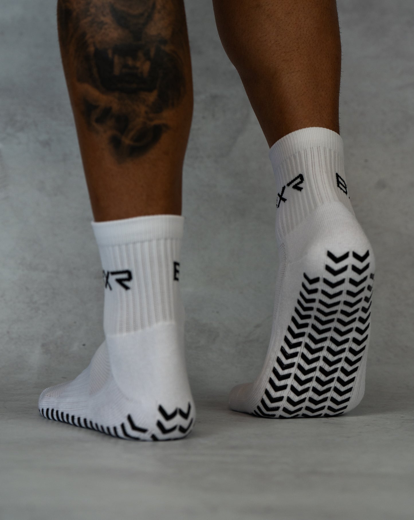 BXR Performance Mid Length Socks - White