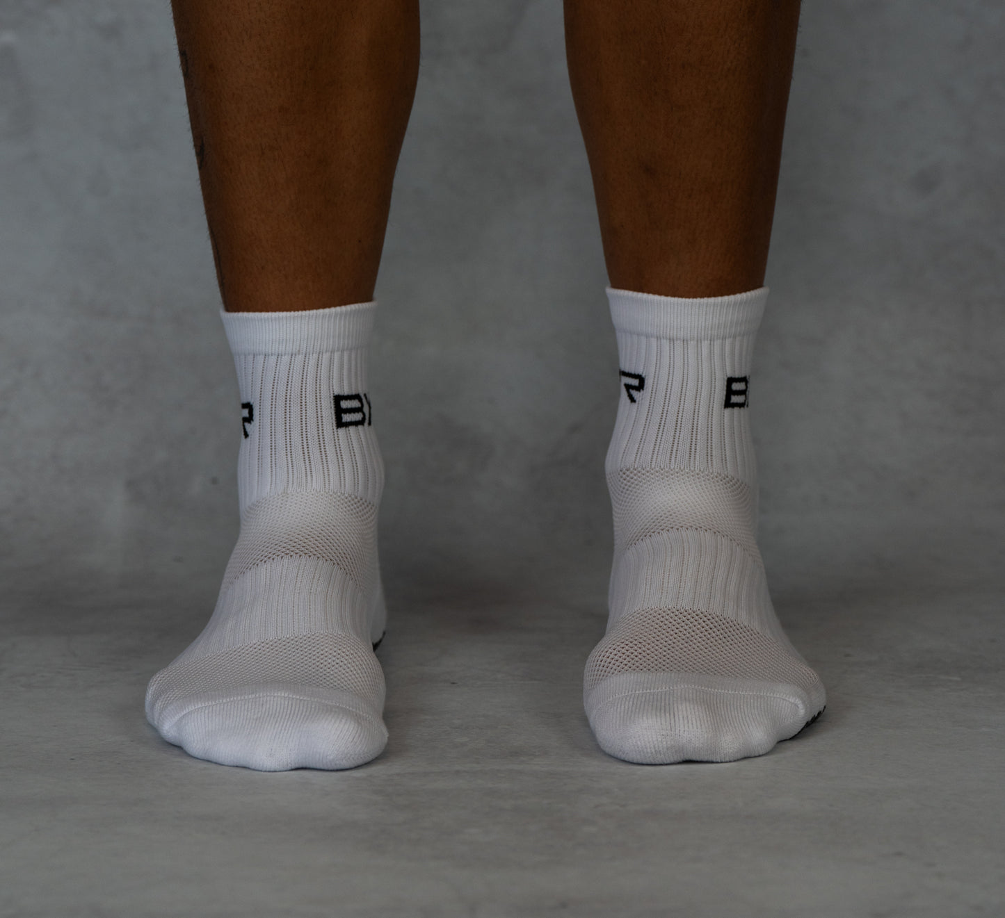 BXR Performance Mid Length Socks - White