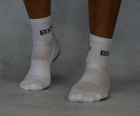 BXR Performance Mid Length Socks - White