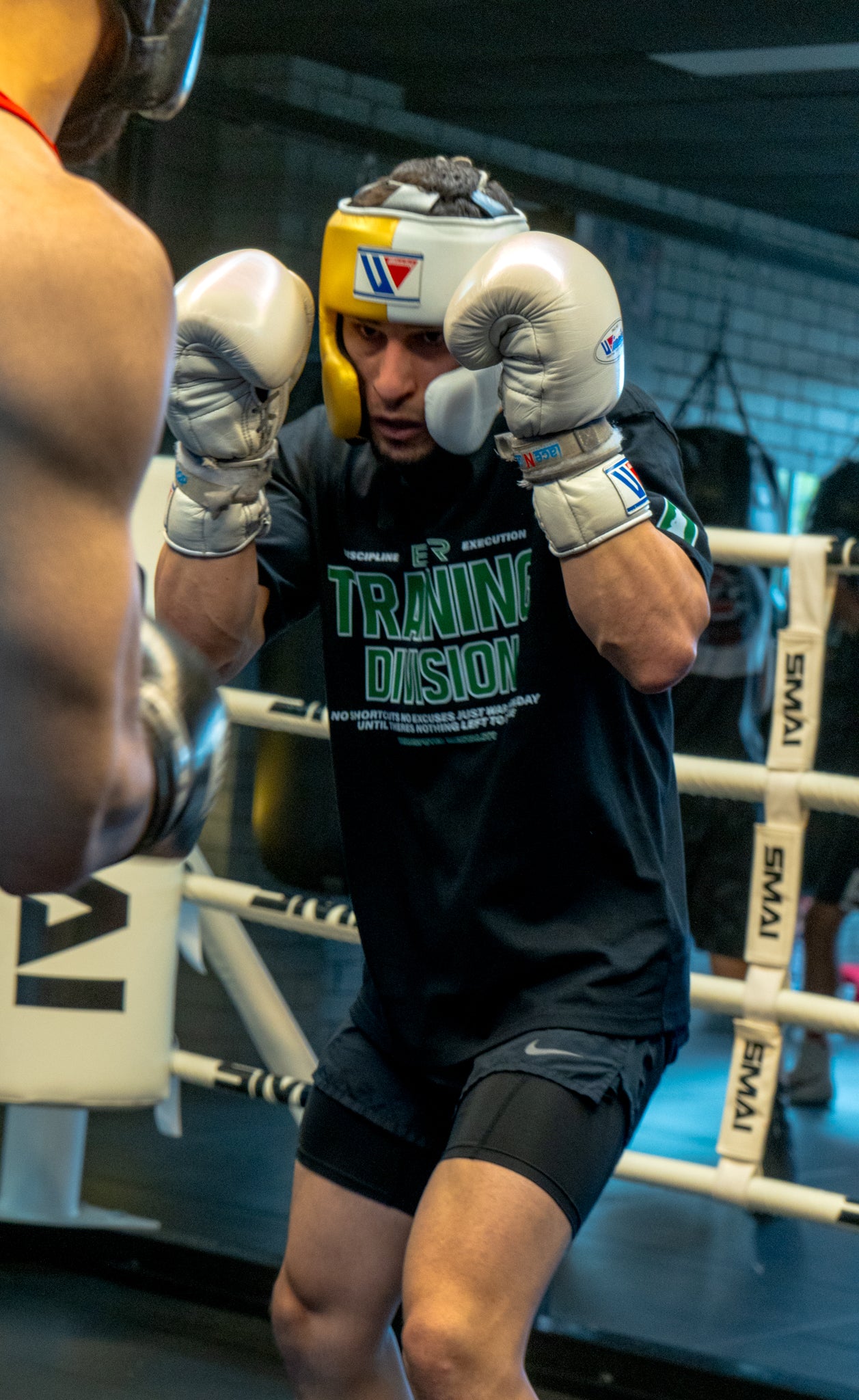 Training Division Black Tee - Green/White