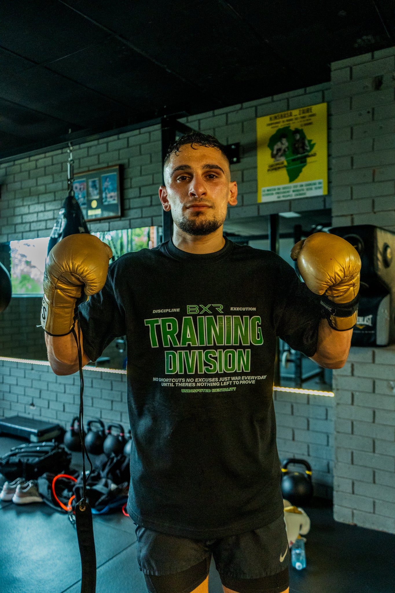 Training Division Black Tee - Green/White