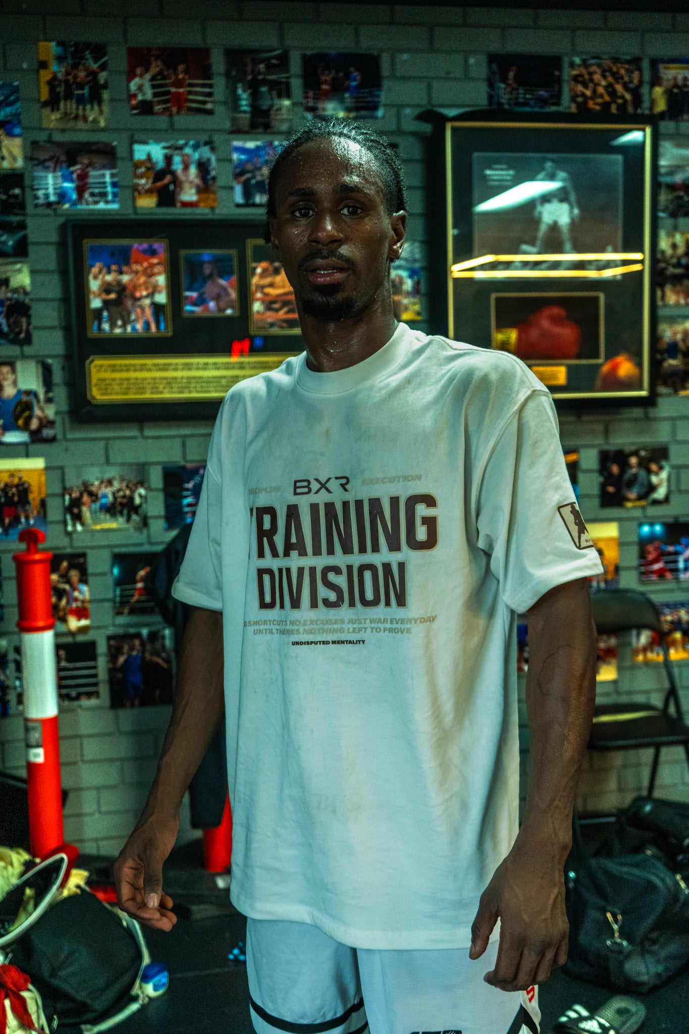 Training Division White Tee - Brown/Cream