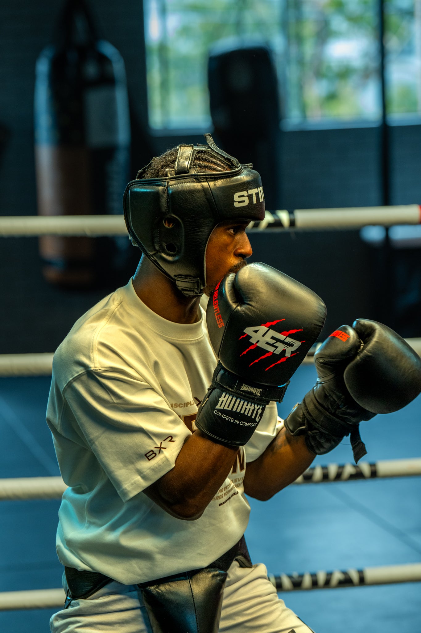 Training Division White Tee - Brown/Cream