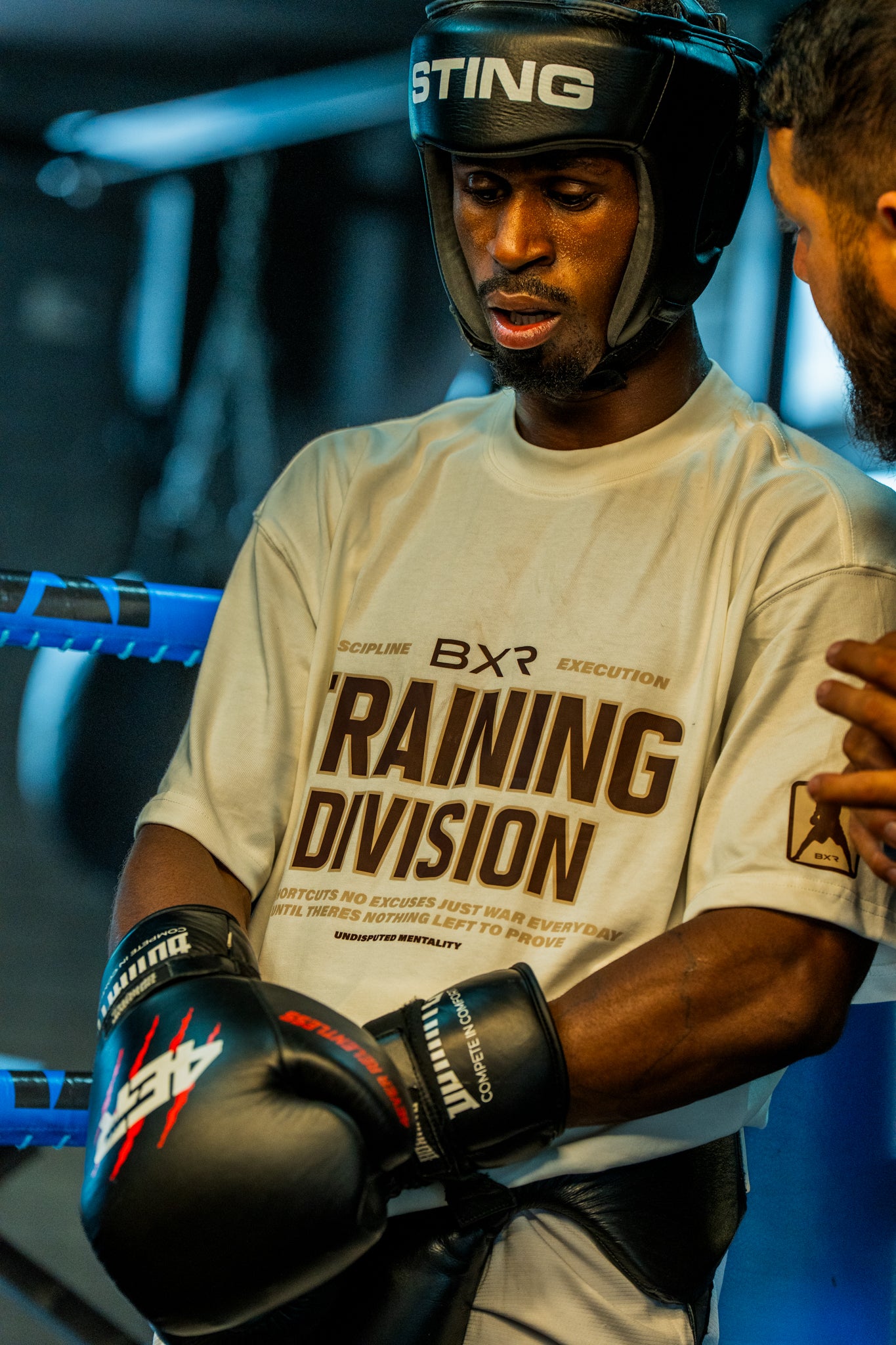 Training Division White Tee - Brown/Cream