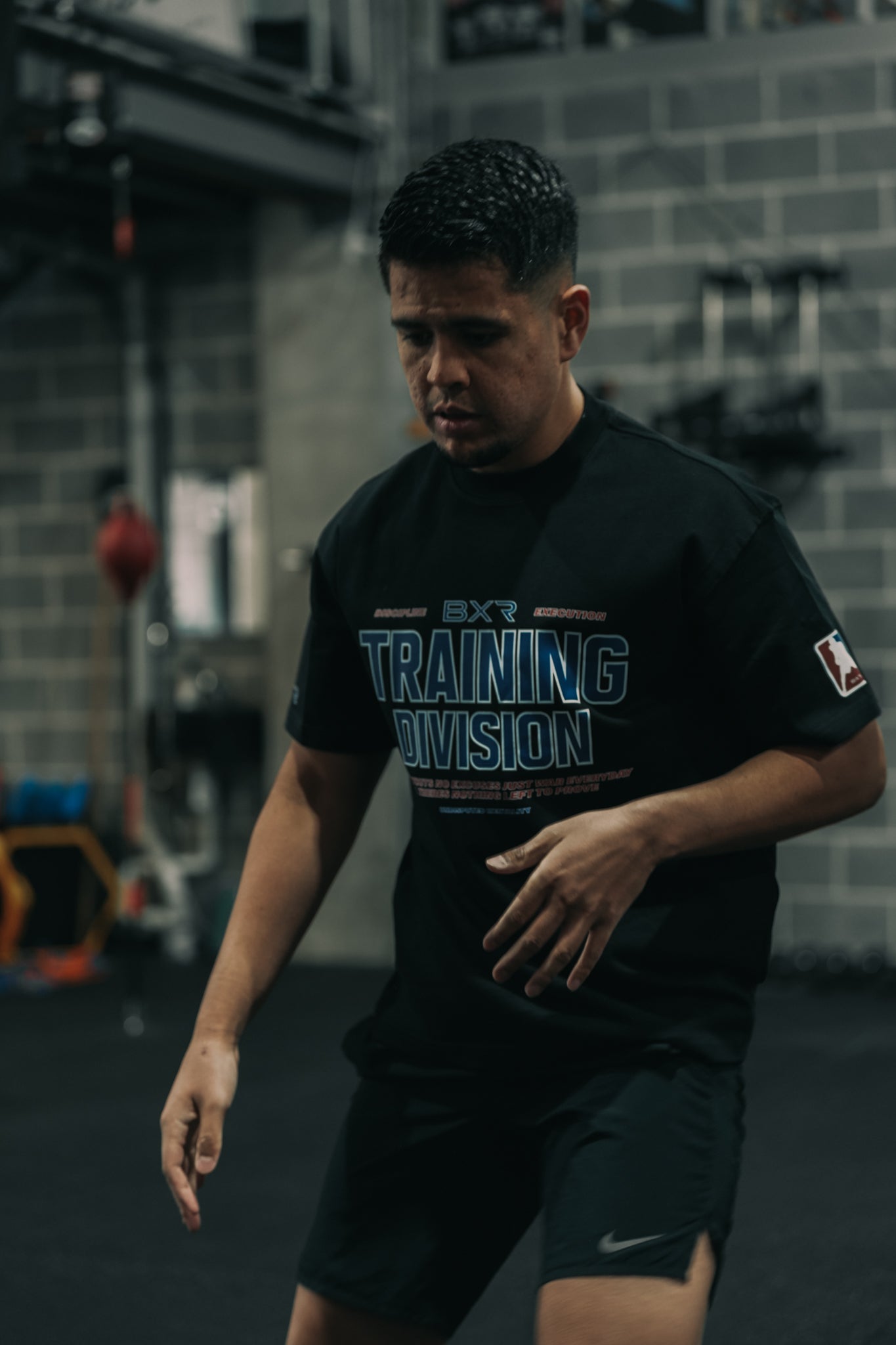 Training Division Black Tee - Blue/Red