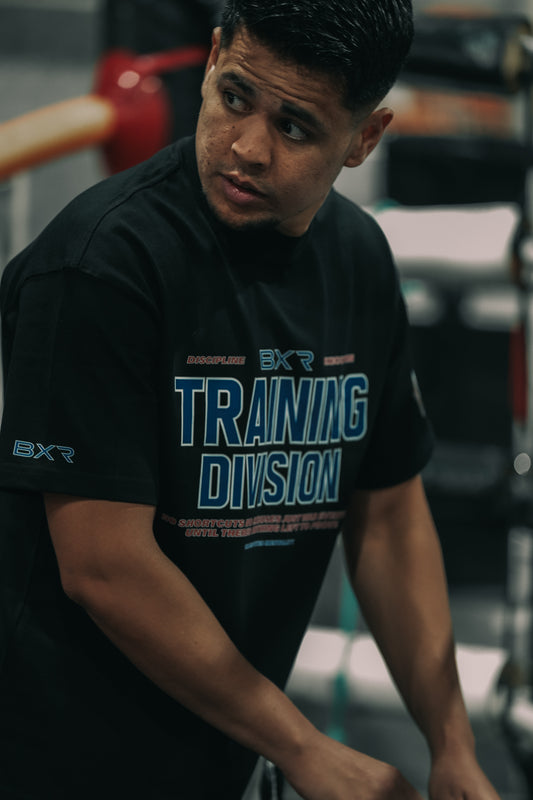 Training Division Black Tee - Blue/Red