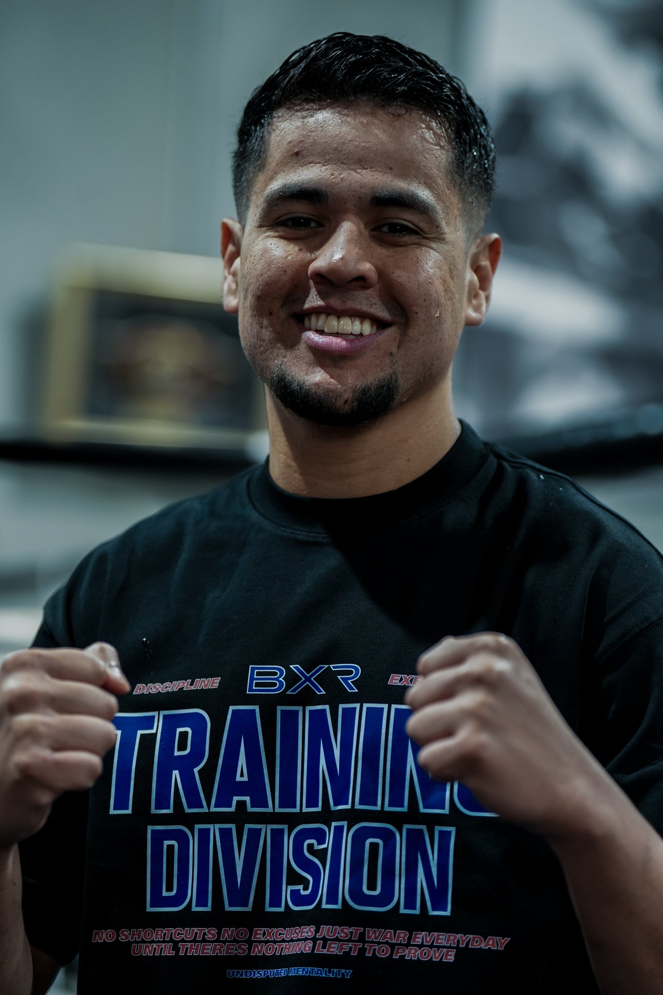 Training Division Black Tee - Blue/Red