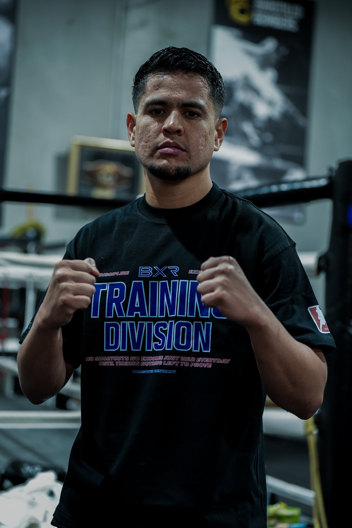 Training Division Black Tee - Blue/Red
